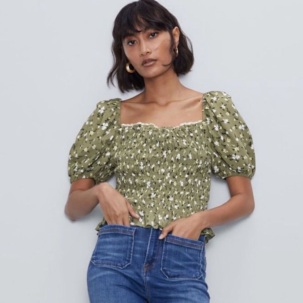 ZARA PRINT CROP TOP - Picture 3 of 8